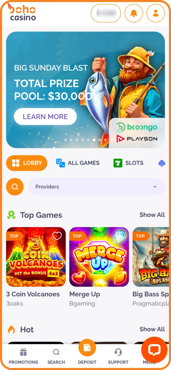 Play on Boho Casino mobile site with live odds and cashiers.