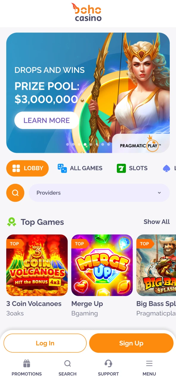 Explore Boho Casino app and enjoy top casino games instantly.