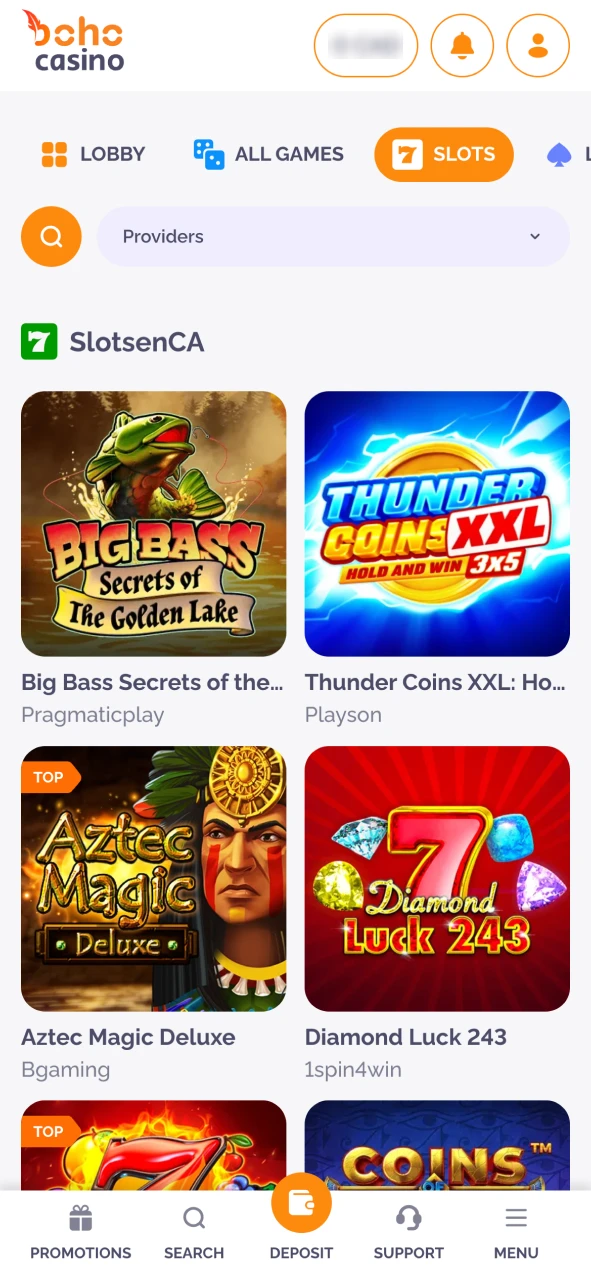Try mobile slots at Boho Casino and win now.